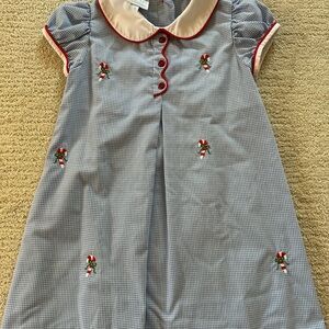 Little English Blue and Red Checkered Dress